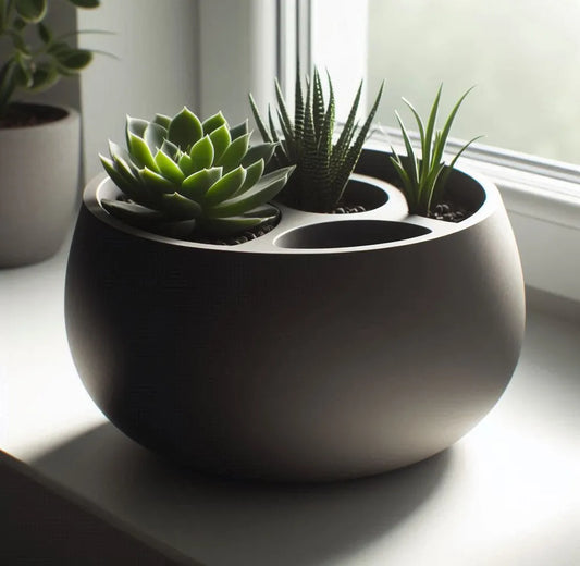 Round Self Watering Design Planter