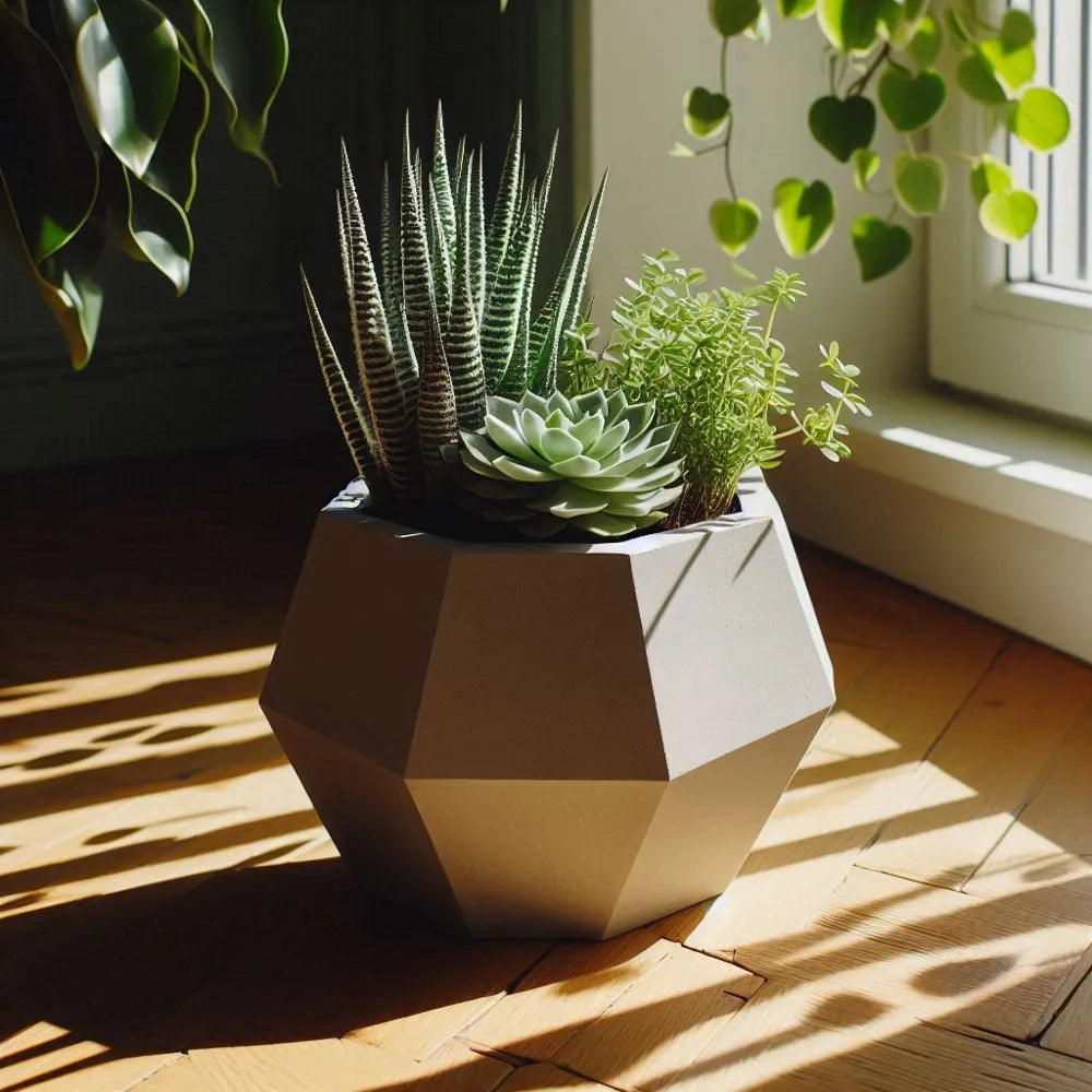 Modern Octagonal Planter for Succulents