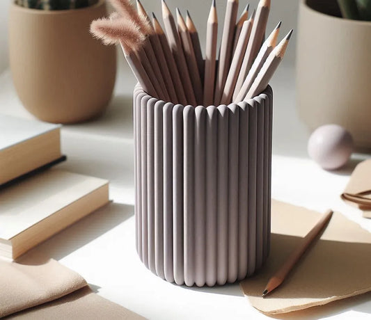 Modern designed Ribbed Pencil Holder