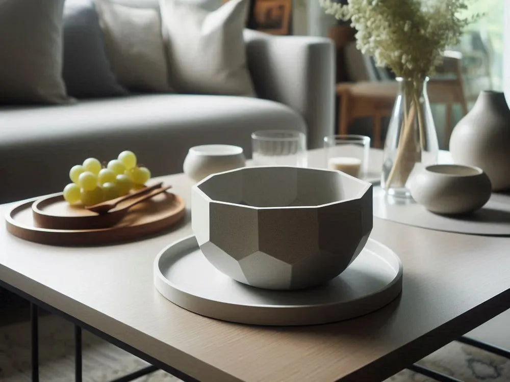 Decagonal Bowl with matching Tray