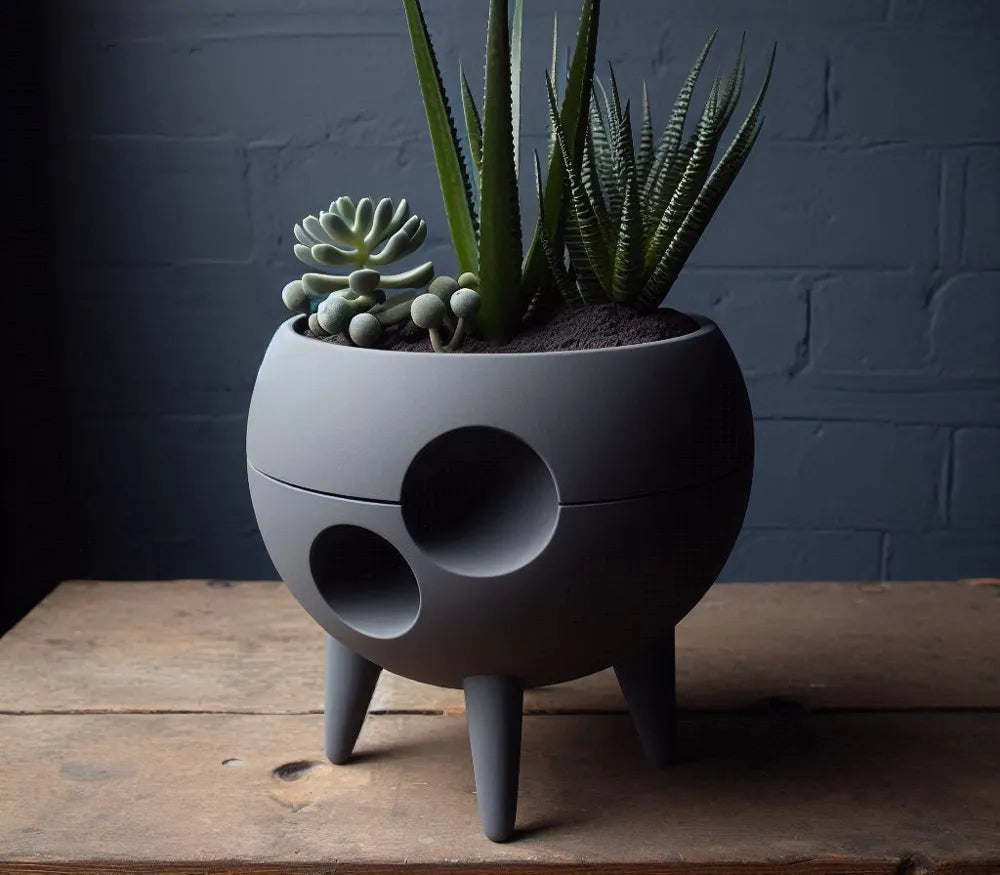 Spaced-Out Mid Century Planter