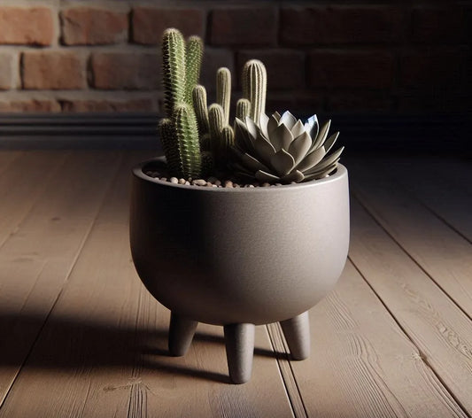 Mid-Century Planter with Feet