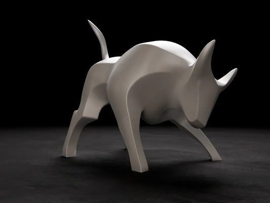 Bold Minimalist Bull Statue