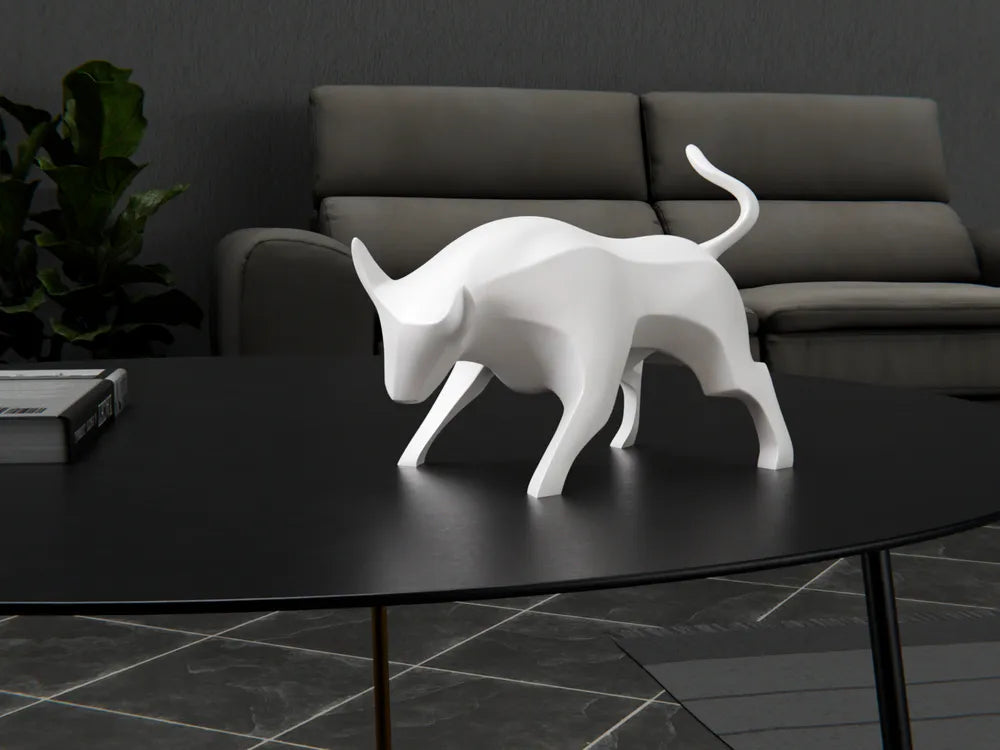 Bold Minimalist Bull Statue