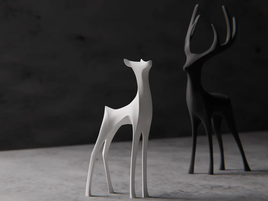 Graceful Minimalist Deer Statue