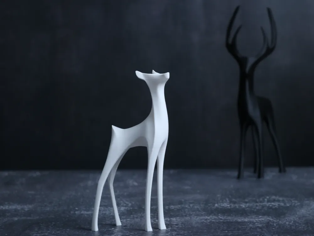 Graceful Minimalist Deer Statue