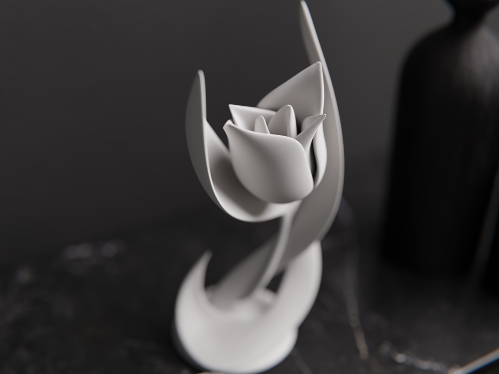 Modern Minimalist Flower Statue