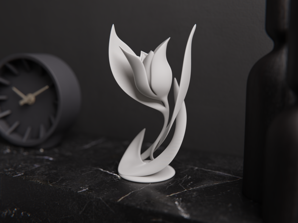 Modern Minimalist Flower Statue